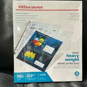 Clear Heavy Weight Sheet Protectors (50 Count)